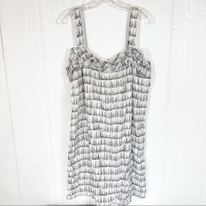 Vintage LOFT Cotton Silk Halter Lined Ann Taylor Loft Back Zip Dress